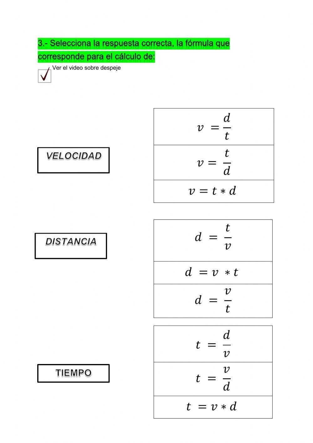 Cinematica: Movimiento Rectilíneo Uniforme