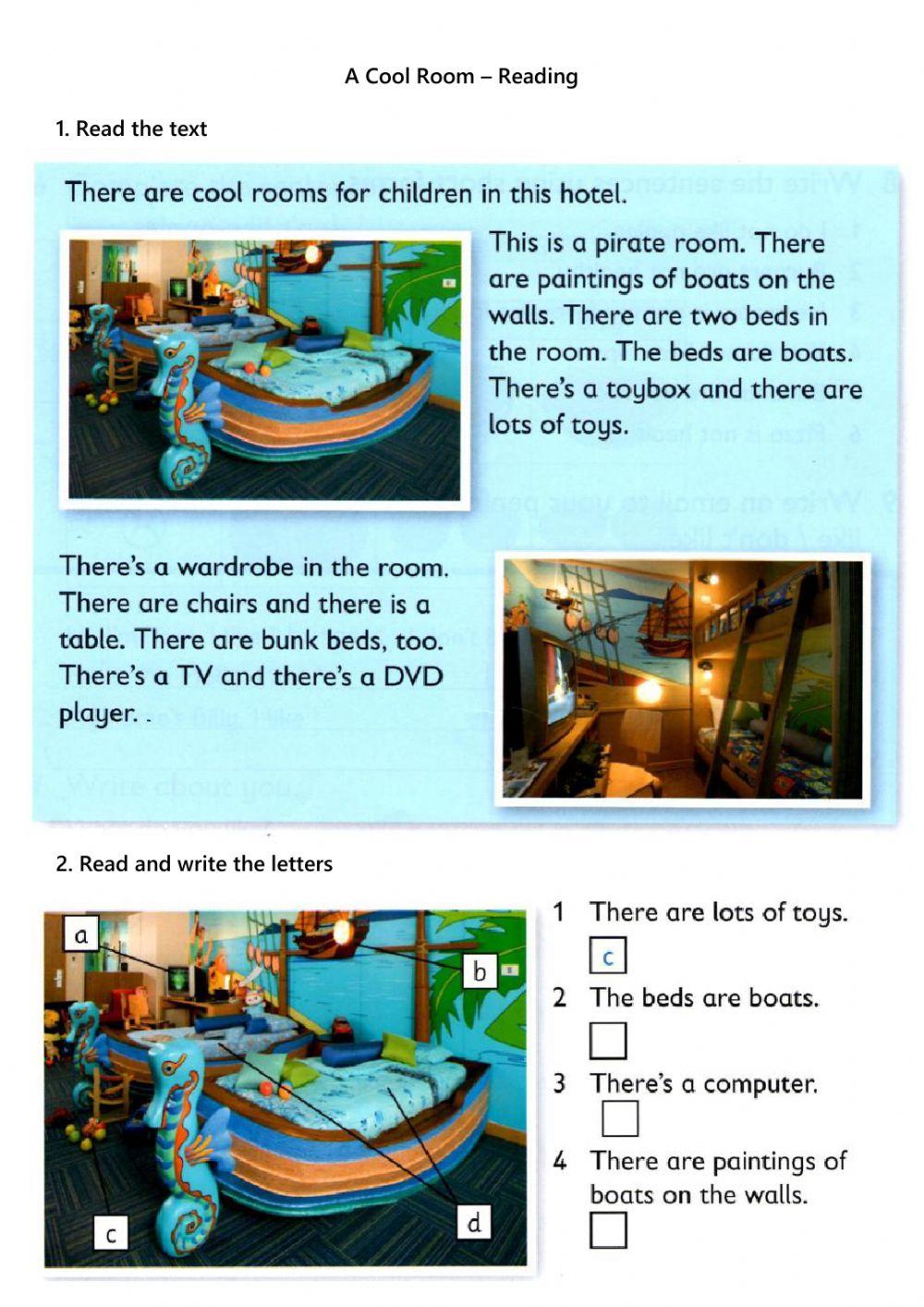 A Cool Room - Reading Comprehension