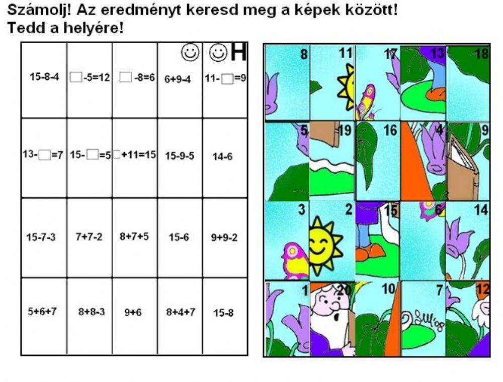 Számolós puzzle