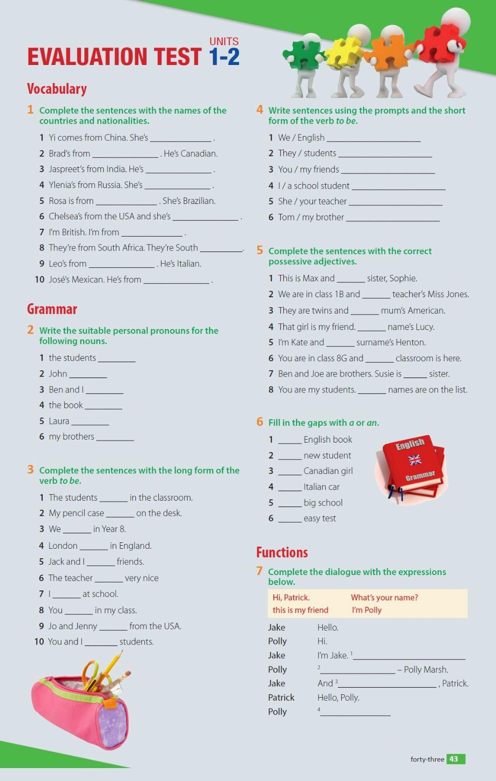 Limba engleza cls 5 Art Evaluation Units 1-2 Page 43
