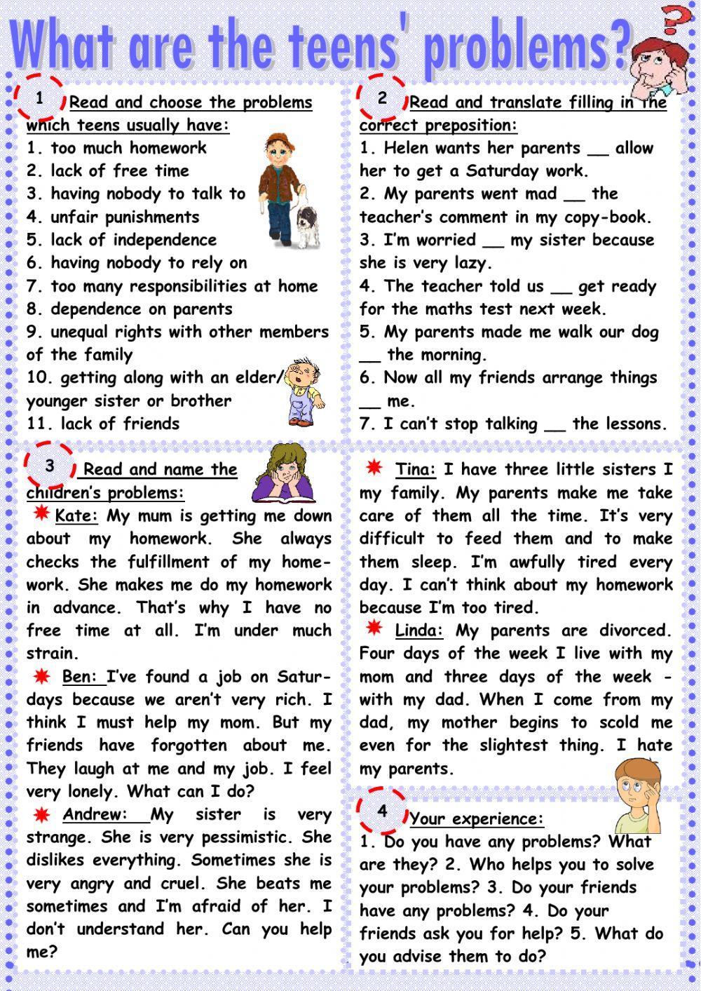 What are teens problems