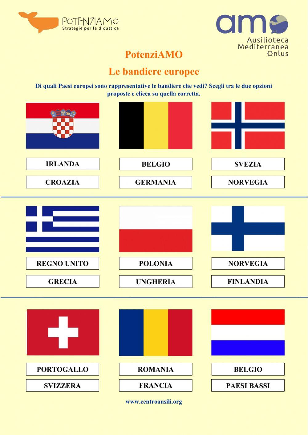 Le bandiere europee