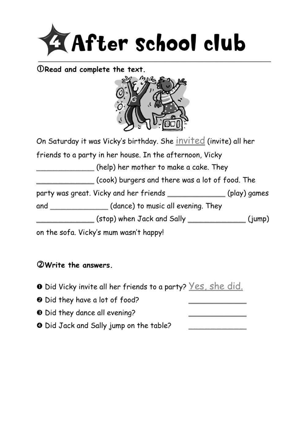 Regular verbs Revision