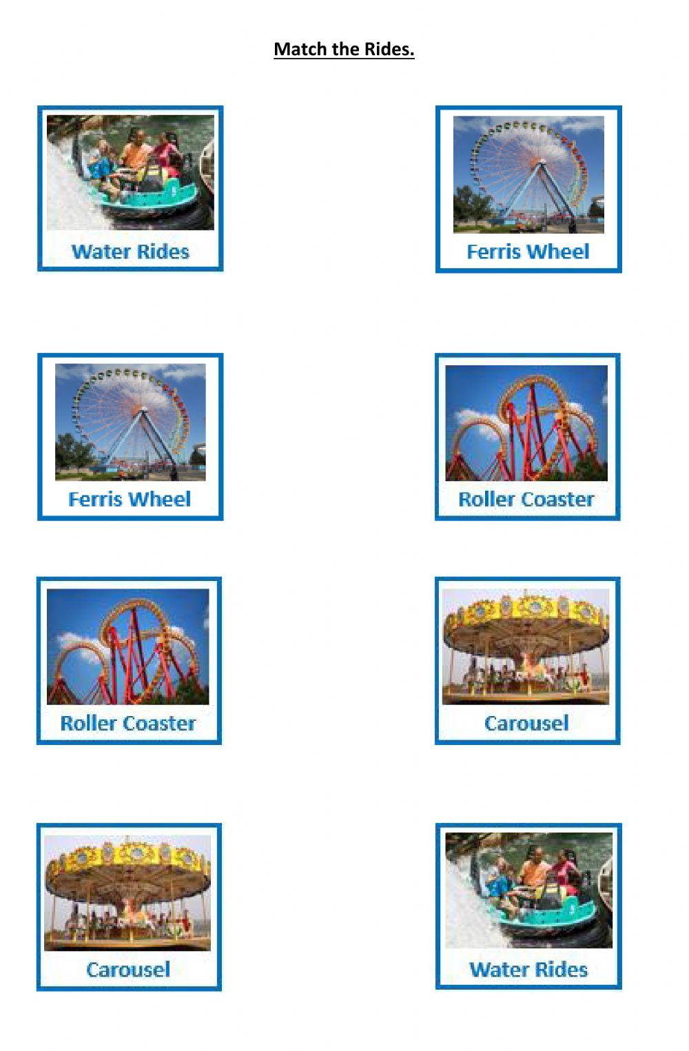 Amusement Park Rides Matching 1