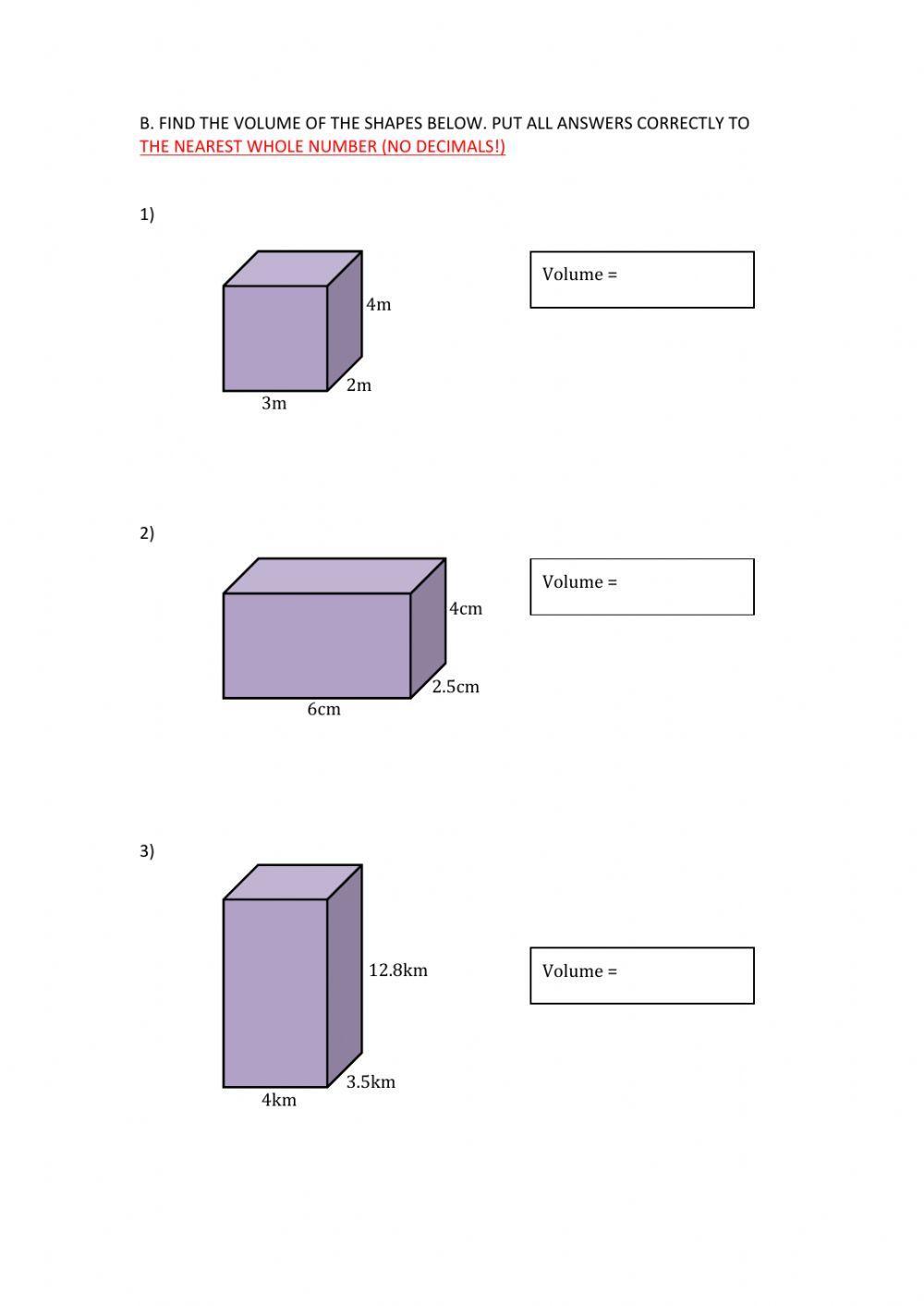 Finding the Volume of Cubes and Rectangular Prisms