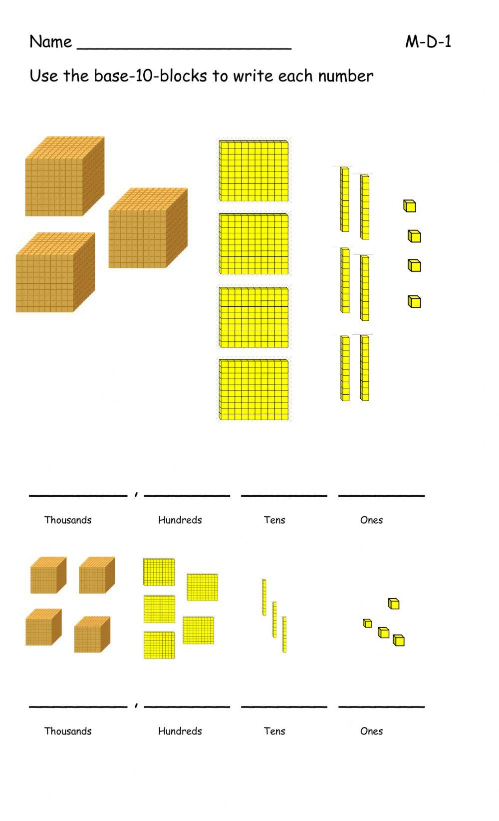 Base ten blocks