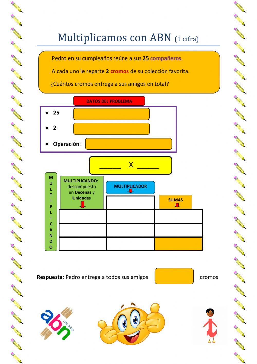 Multiplicación con ABN por una cifra