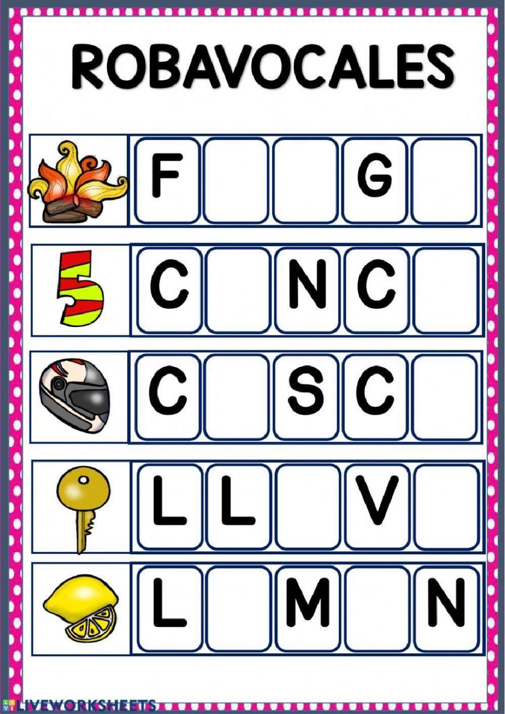 Completa con las vocales