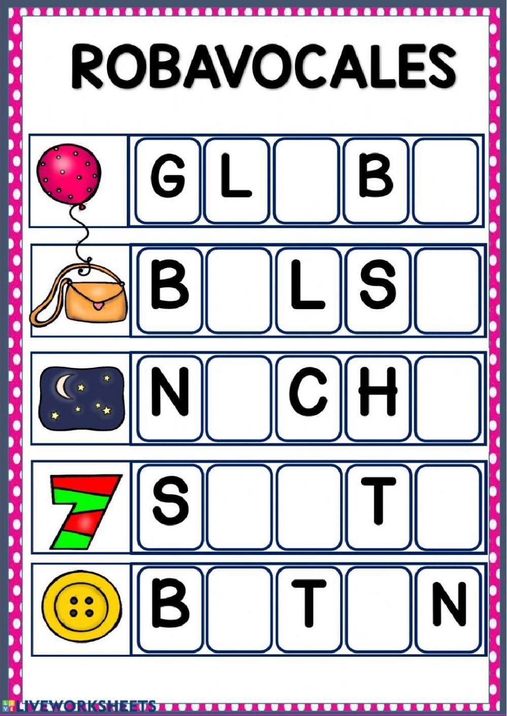 Completa con las vocales