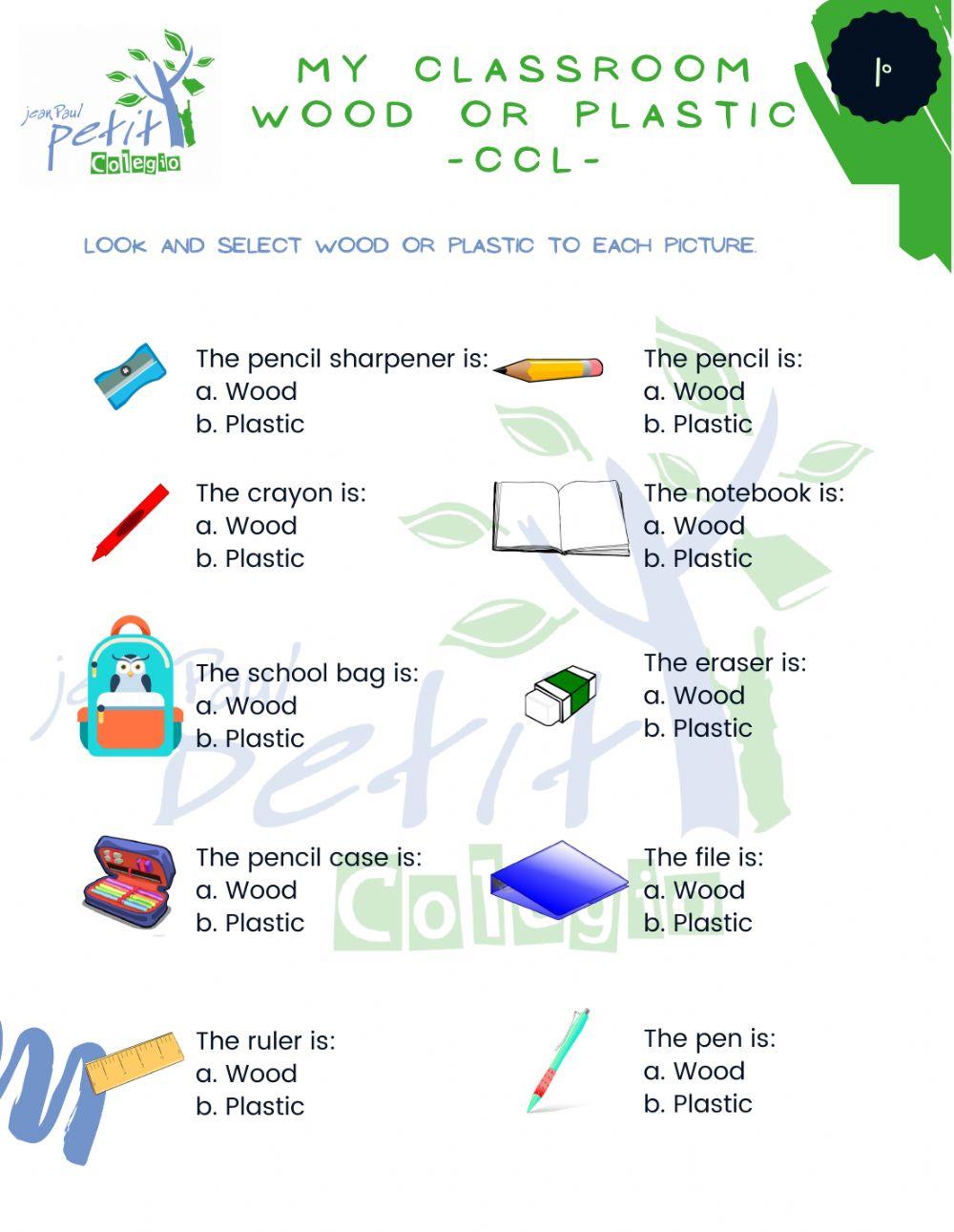My classroom - Wood or plastic CCL