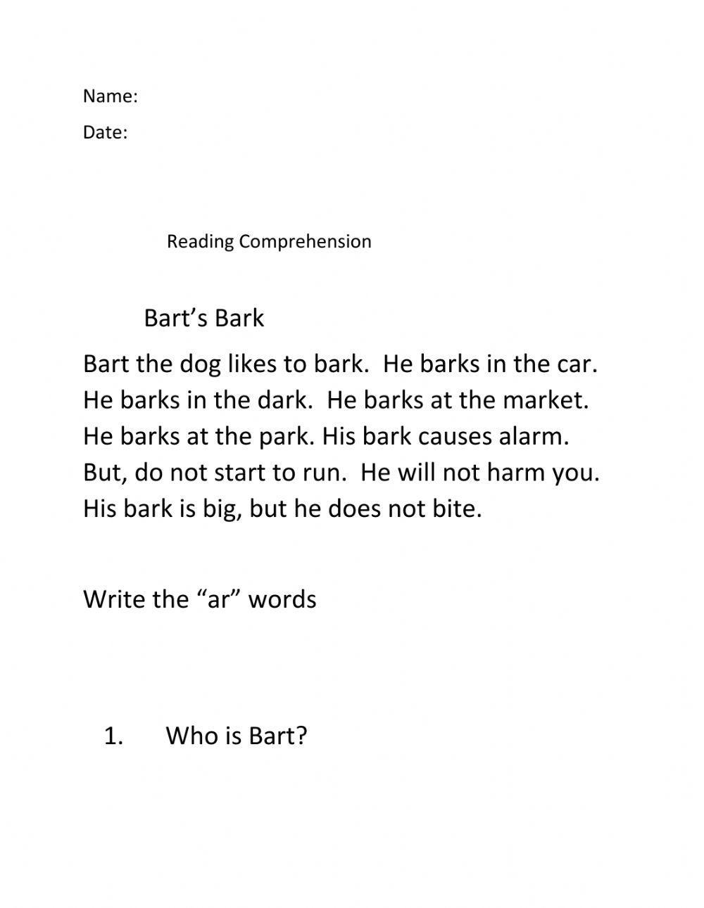 Reading Comprehension