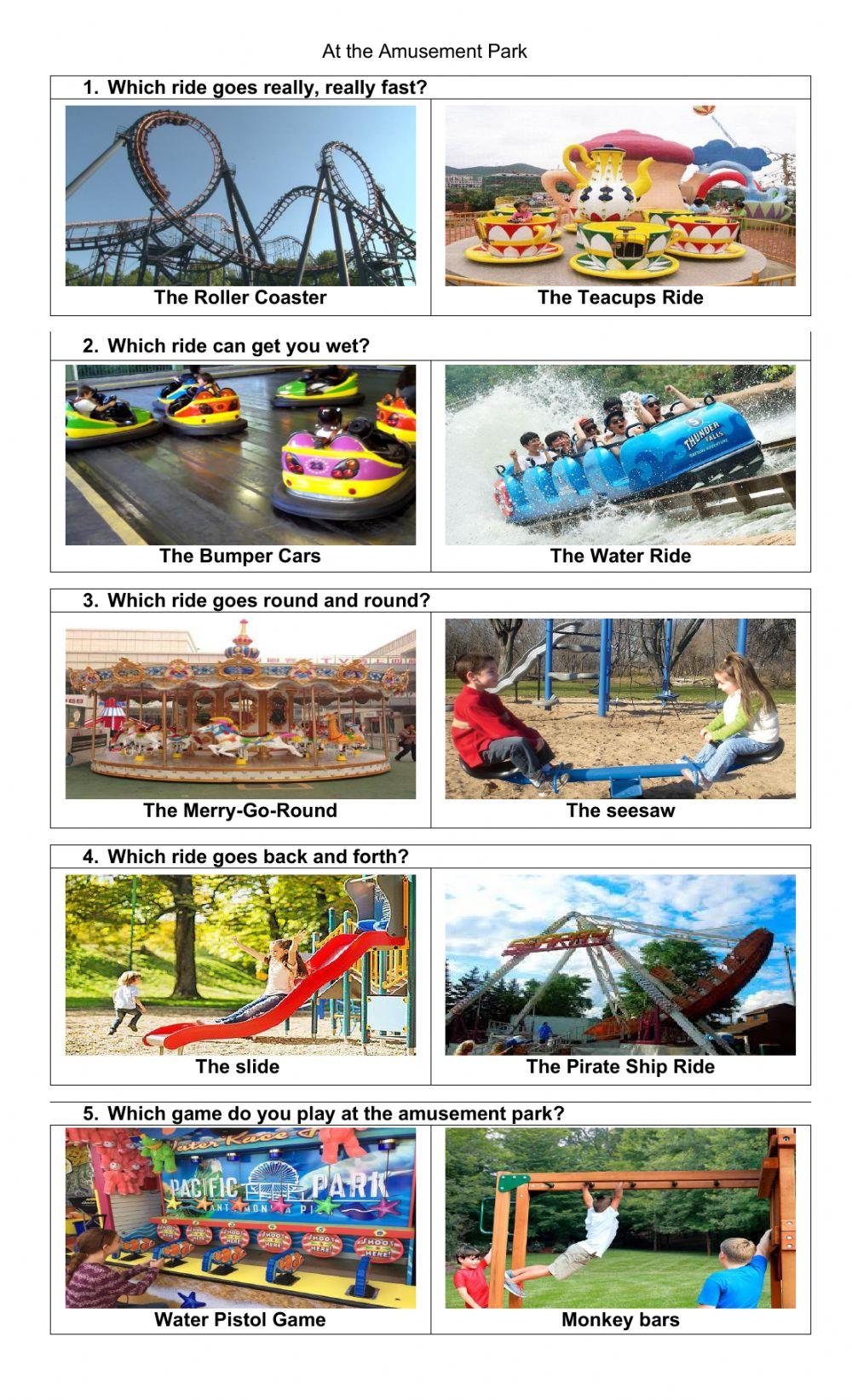 amusement-theme-park-activities-online-exercise-for-live-worksheets