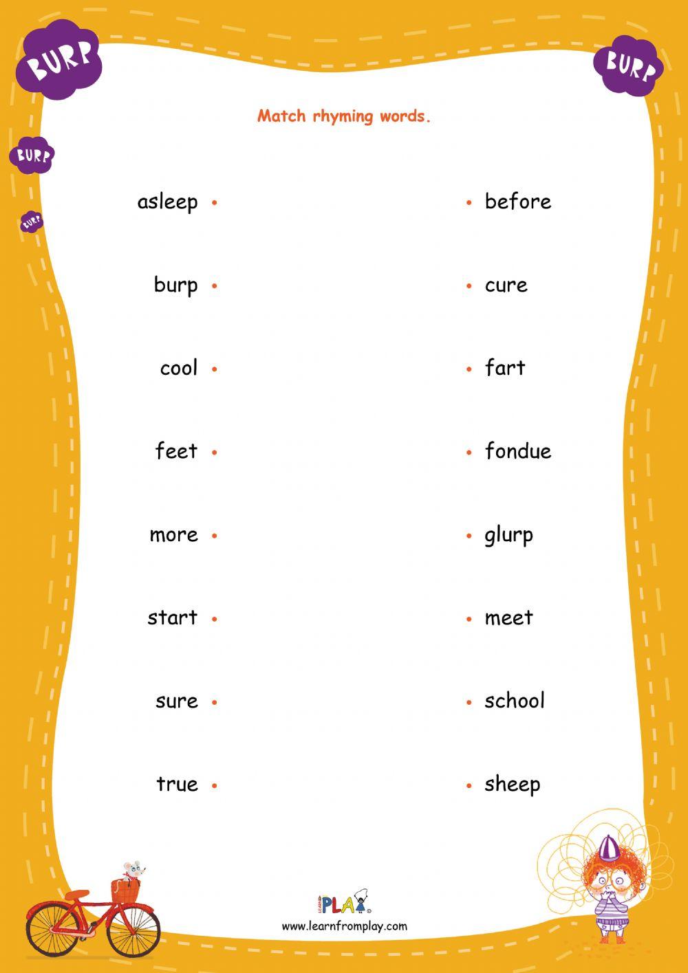 Barnaby Glurp - Rhyming Words