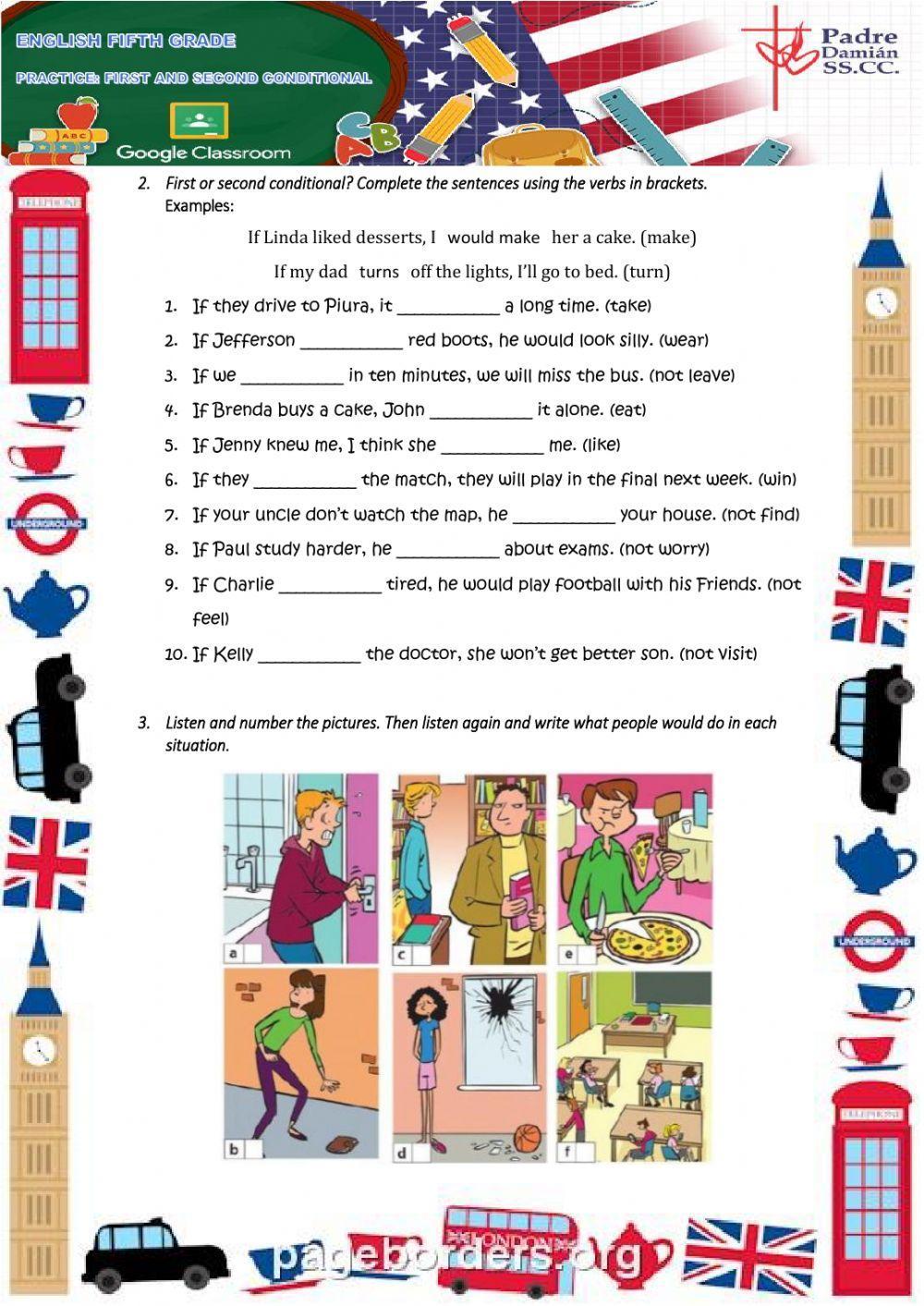 First and second conditional First and second conditional