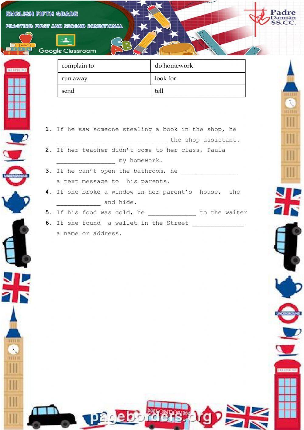 First and second conditional First and second conditional