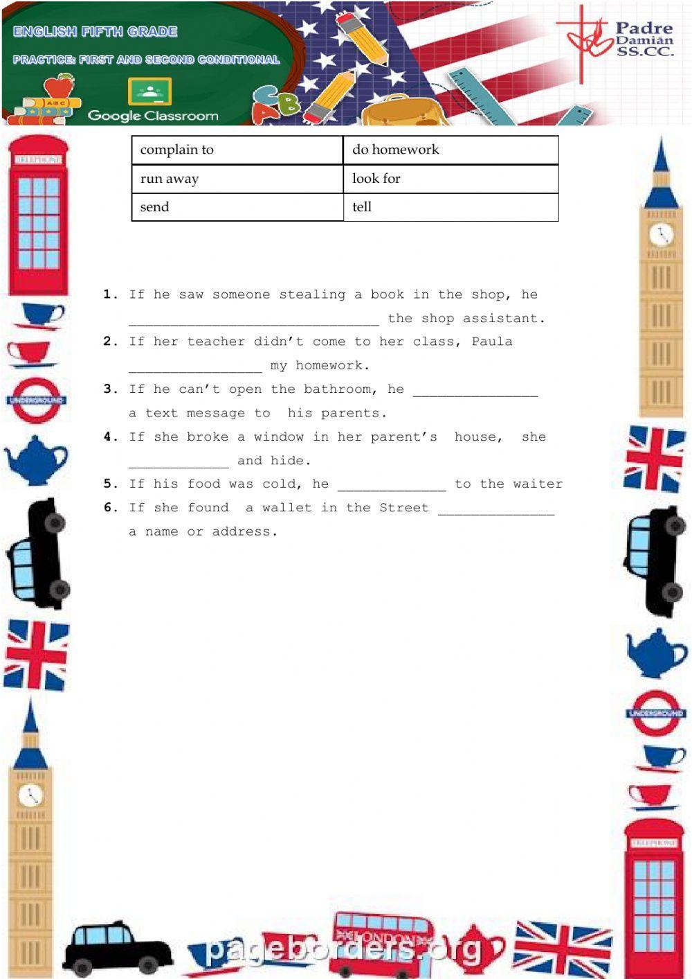 First and second conditional