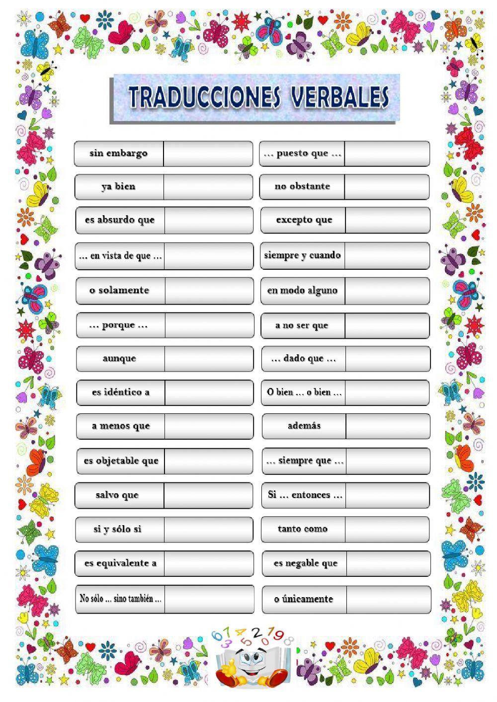 Traducciones verbales