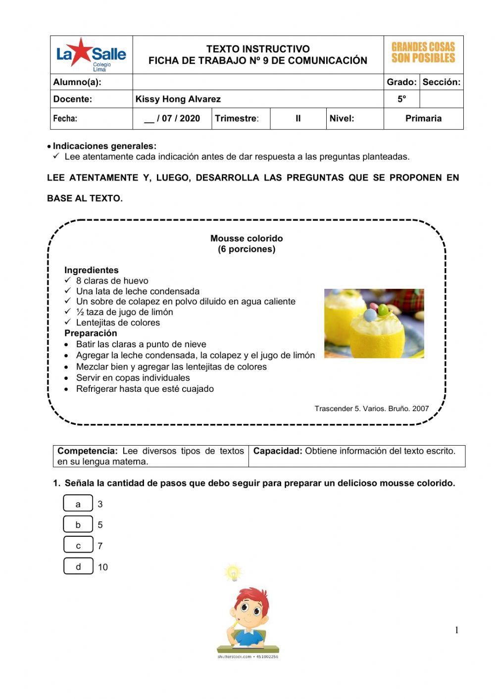 Comprensión de textos