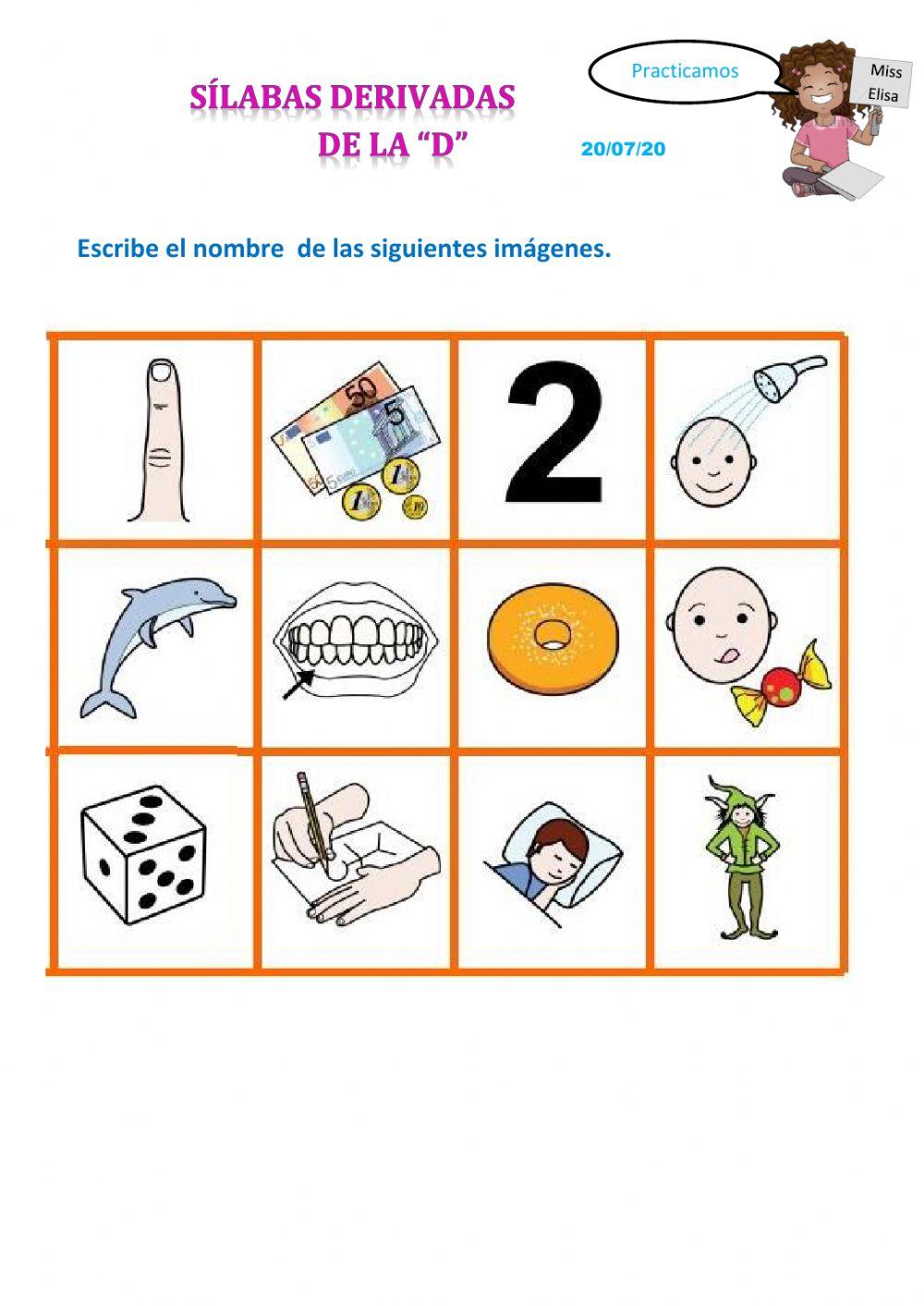 Sílabas derivada de la -d-