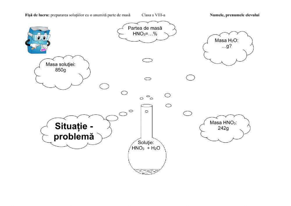 Prepararea soluțiilor cu o anumită parte de masă