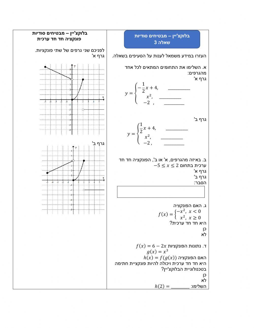 פונקציה חד חד ערכית