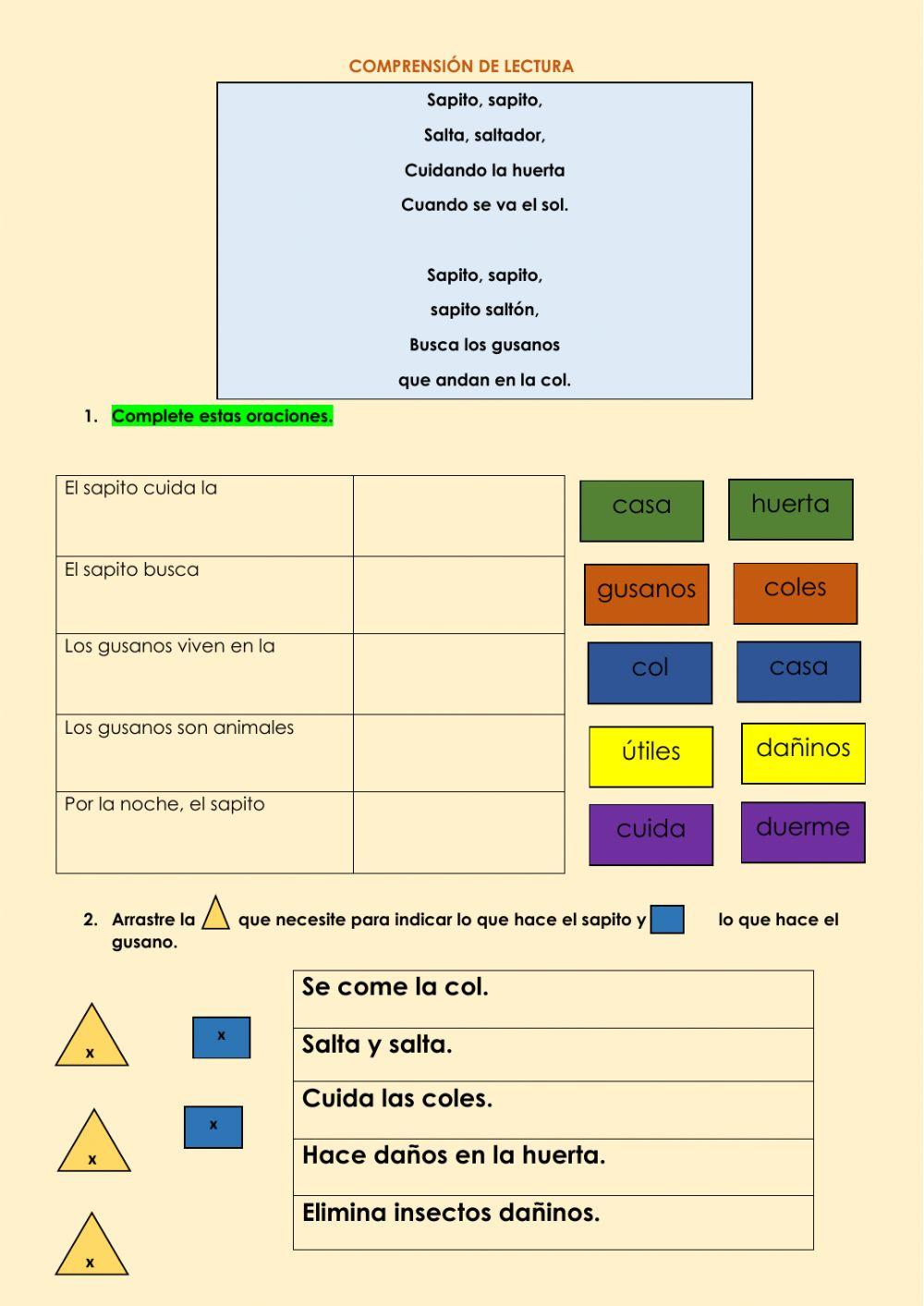 Comprensión de lectura
