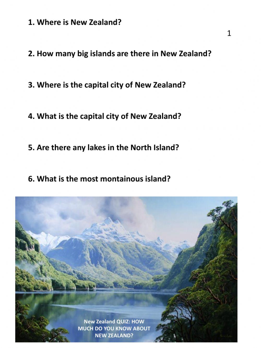 How much do you know about New Zealand?