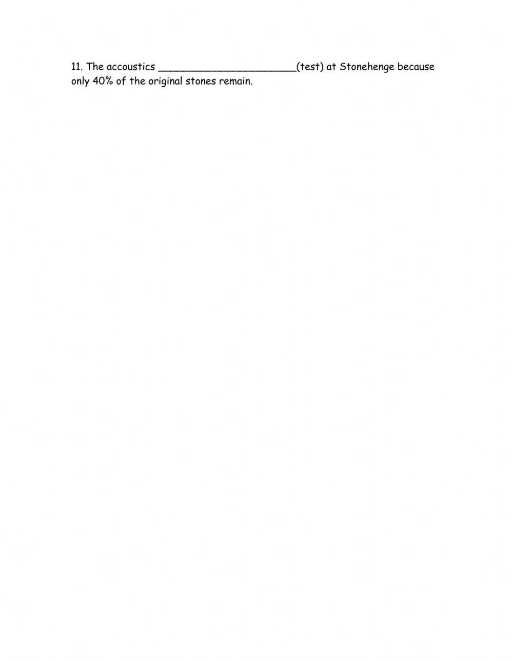 Perfect modals in passive voice - vocabulary-Stonehenge video comprehension