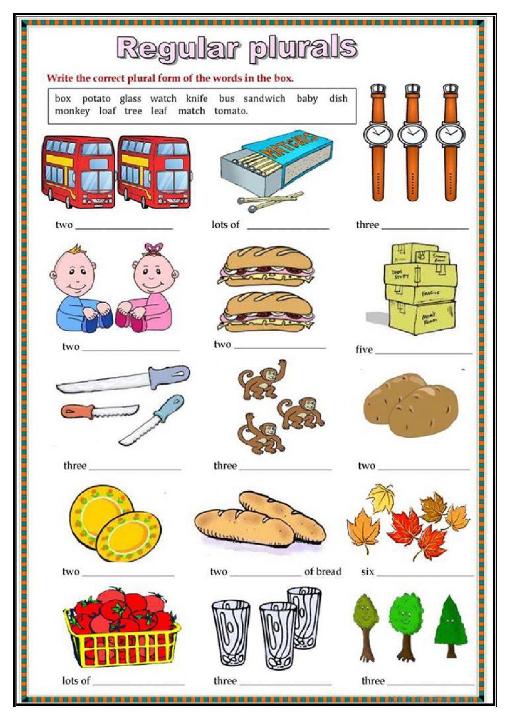 Plural regular nouns