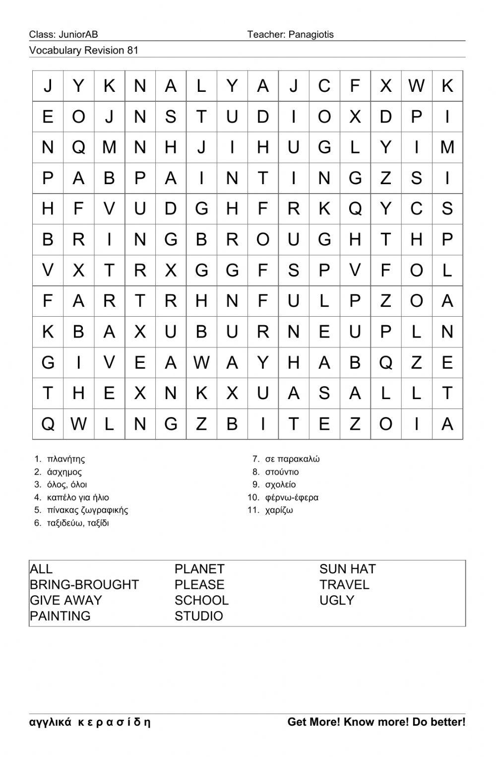 Junior Wordsearch81
