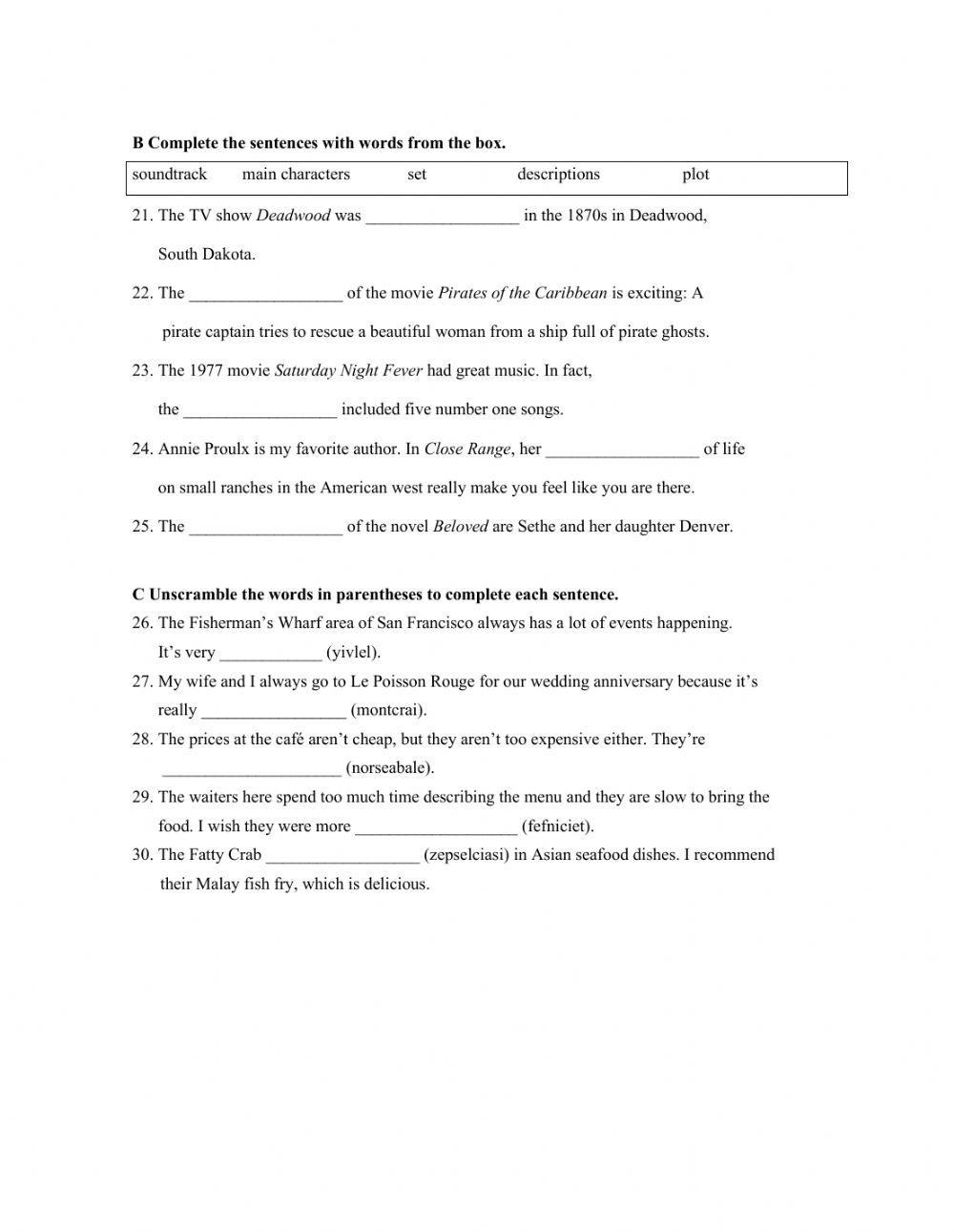 Present perfect and continuos