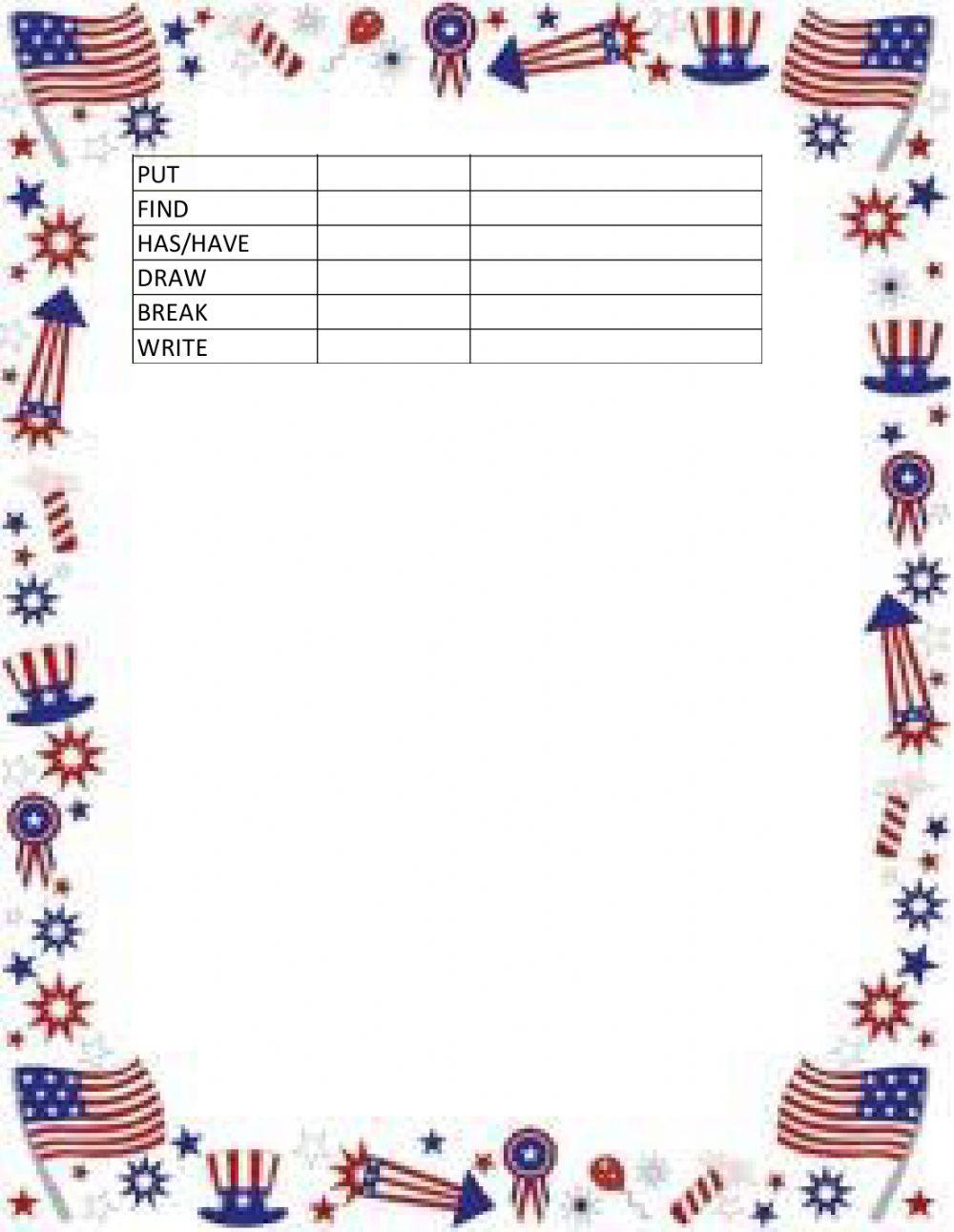 Past simple tense Past simple tense