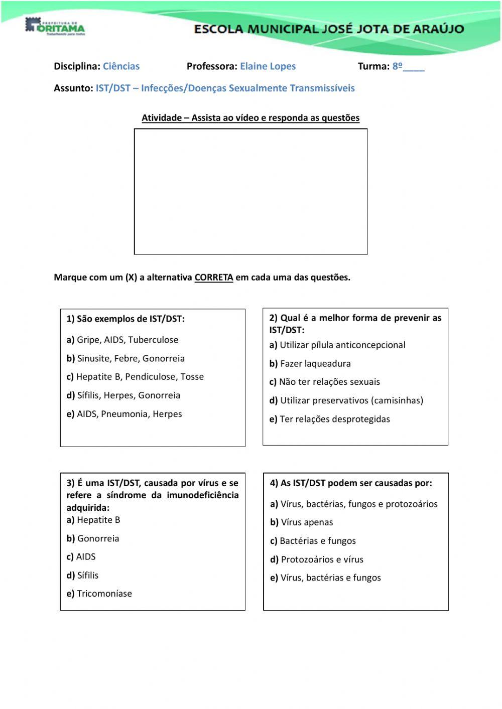 Infecções-Doenças Sexualmente Transmissíveis (ISTs-DSTs)