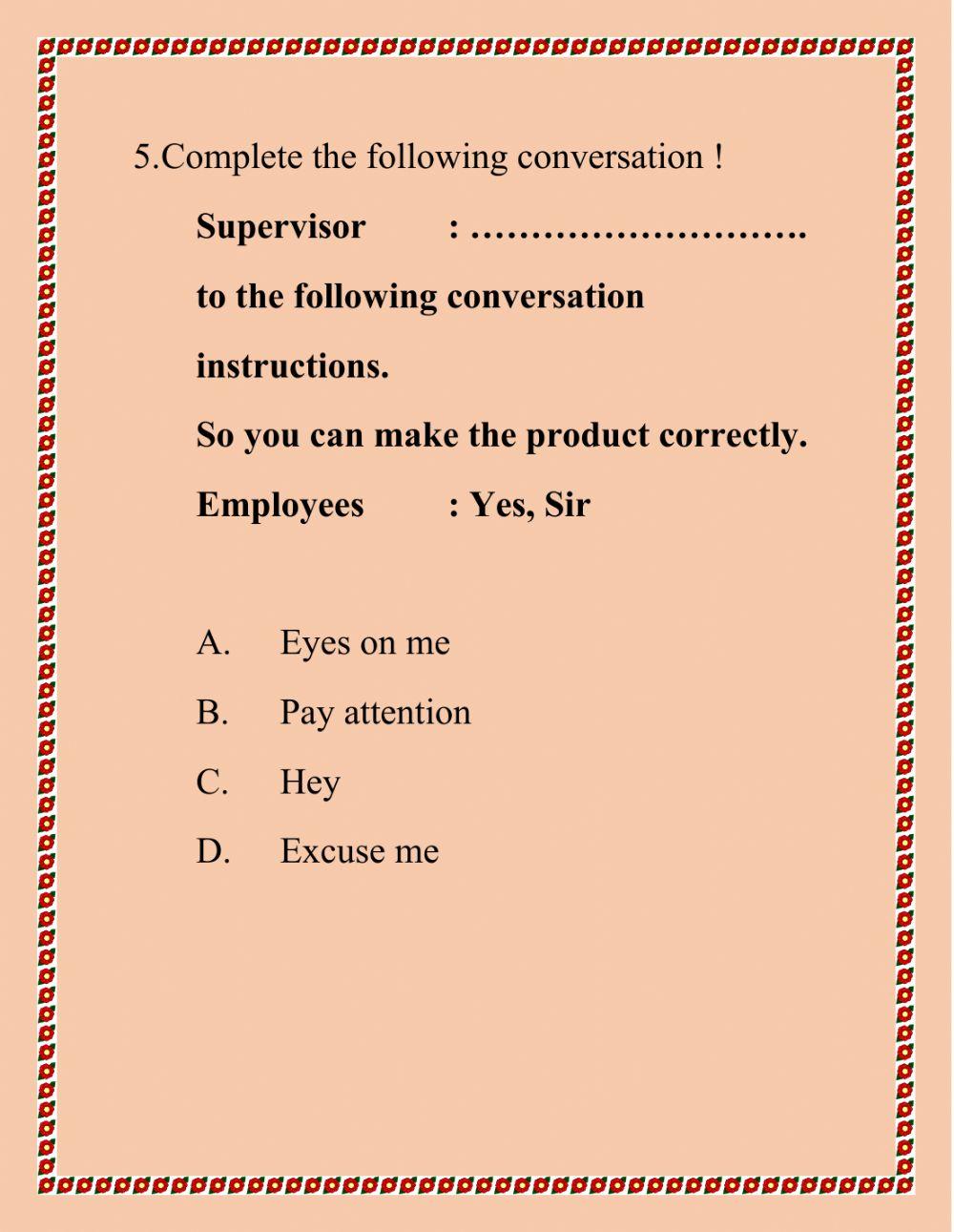 Getting Someone's attention