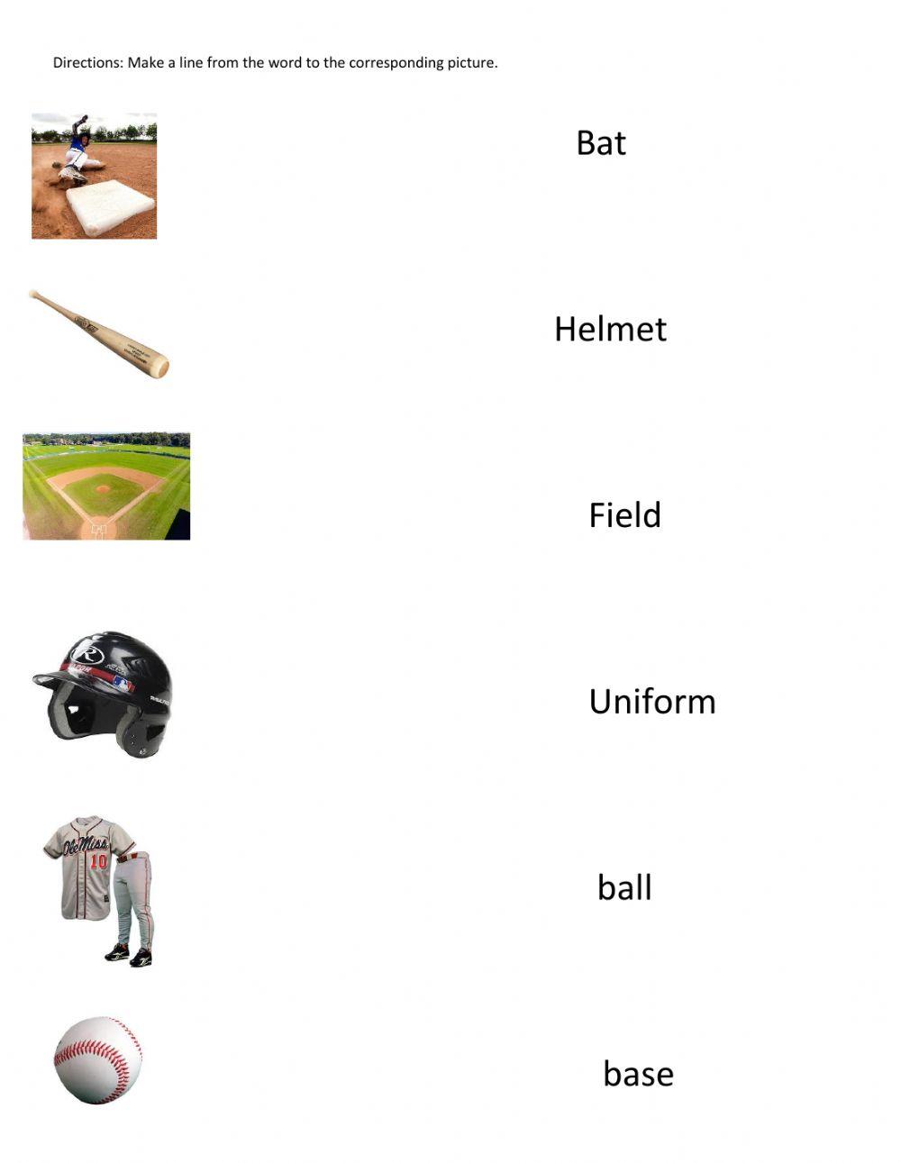 Baseball words