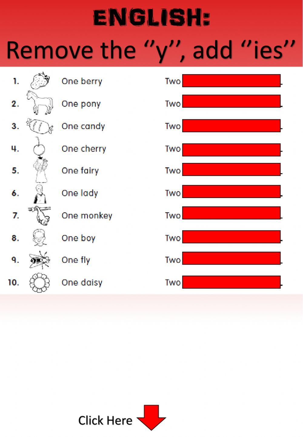 WEEK 21: WEDNESDAY: Plurals