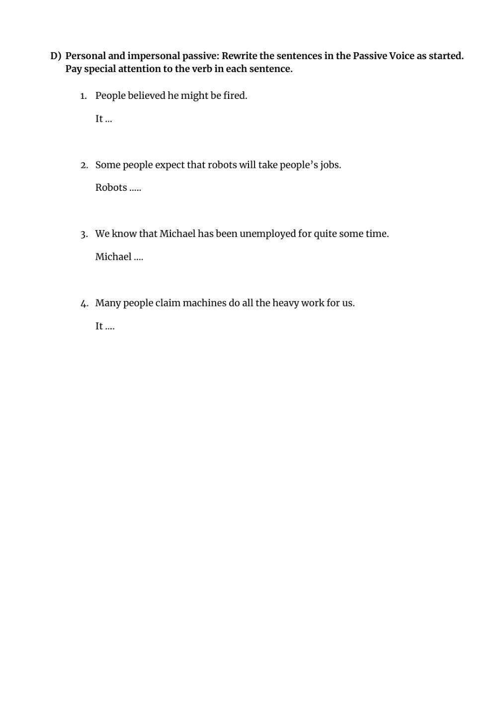 Passive voice - Practice