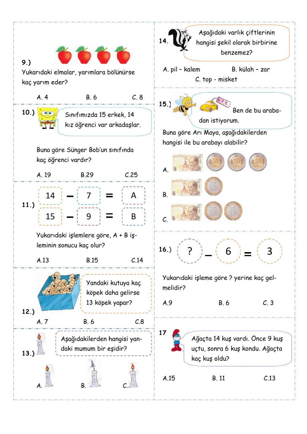 Matematik dönem değerlendirme 5