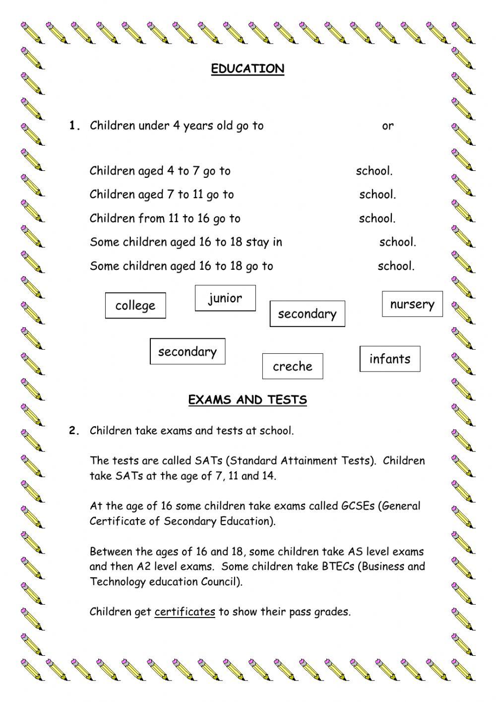 Compulsory Education in UK