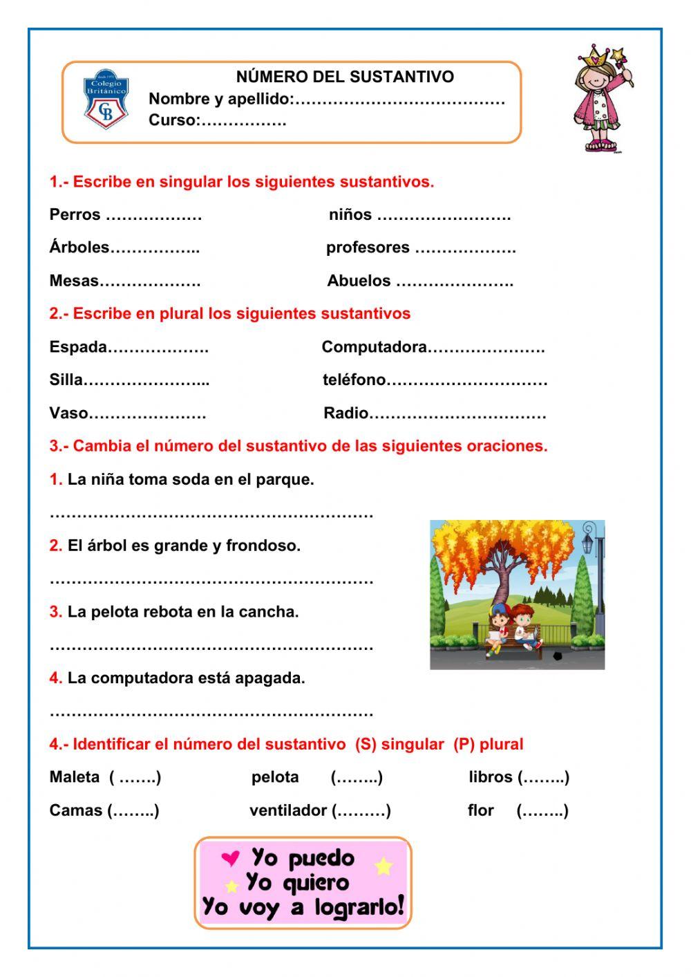 Numero del sustantivo