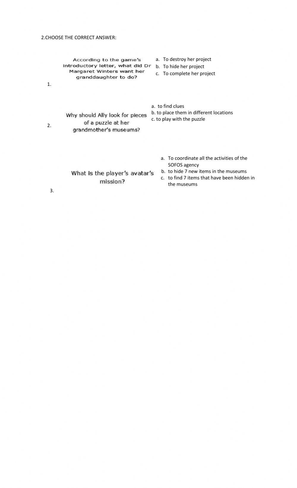 B (the) 1 Challenge character