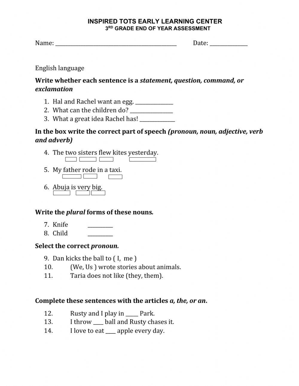 End Of Year Assessment Interactive Worksheet Live Worksheets end-of-year-assessment-interactive-worksheet-live-worksheets