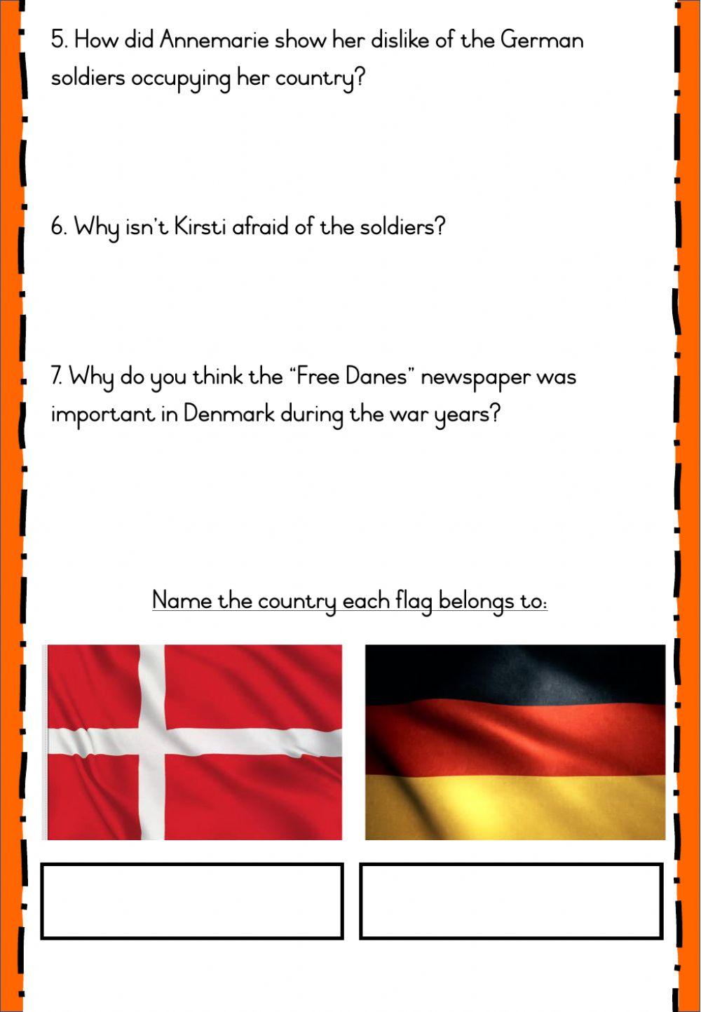 Week 21 - Number the Stars Chapter 1 and 2