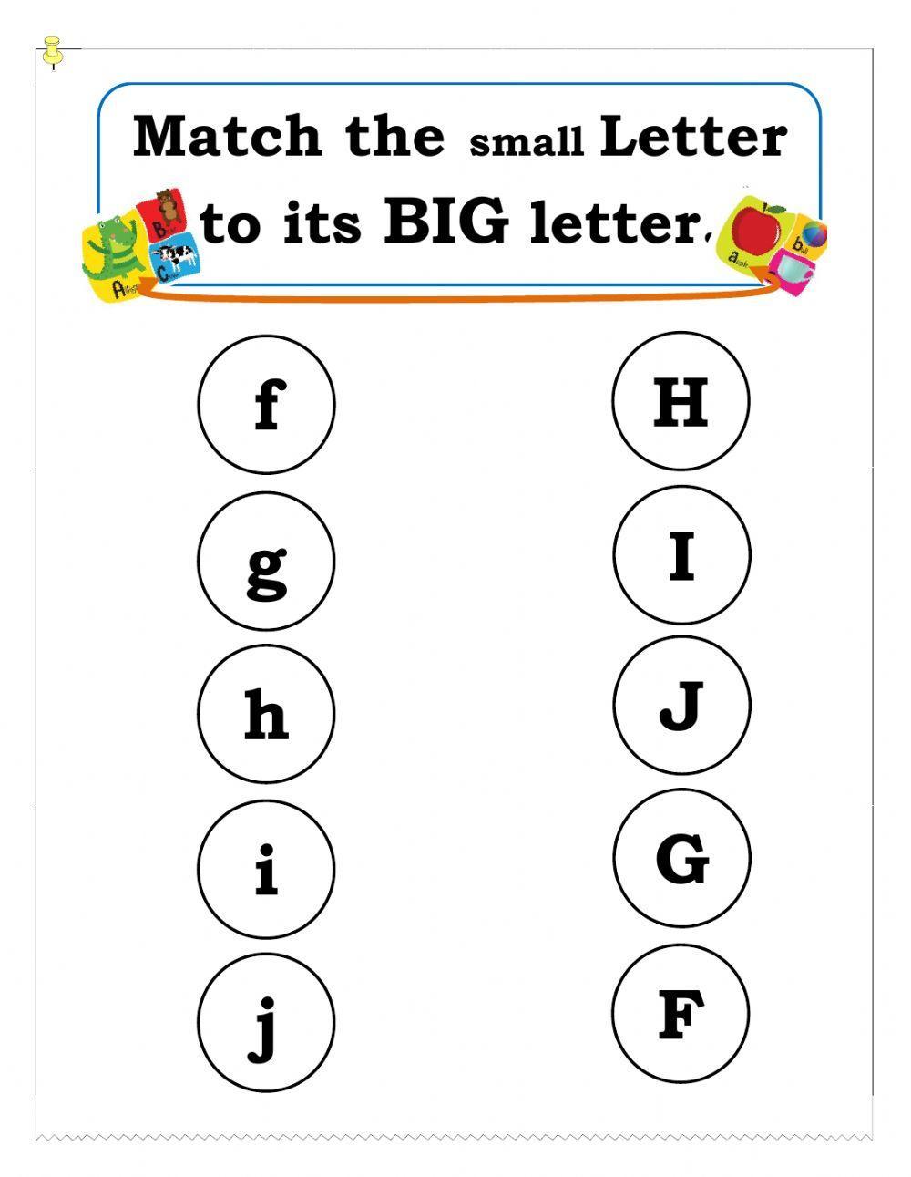 Matching small to big letter Matching small to big letter