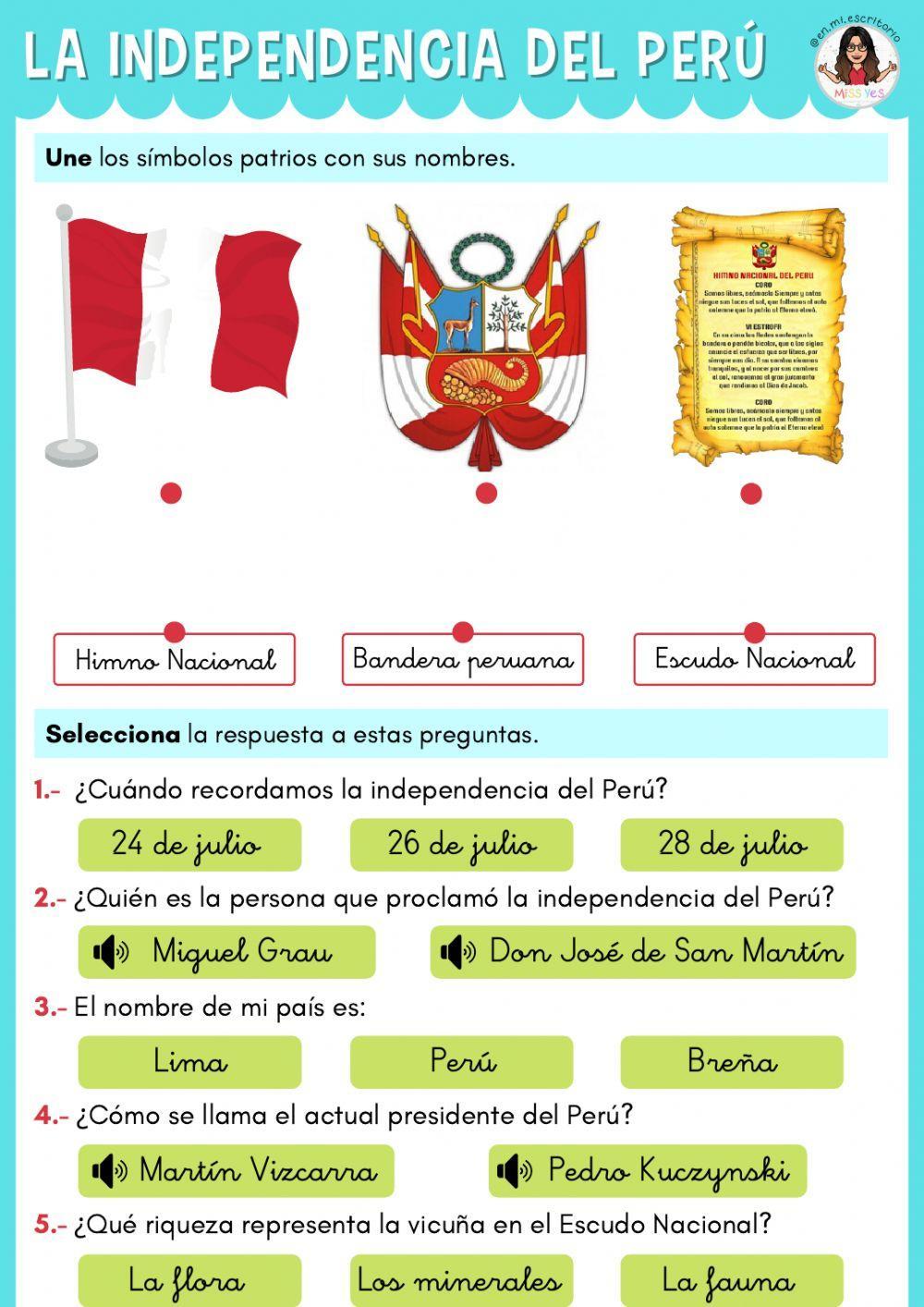 La independencia del Perú La independencia del Perú
