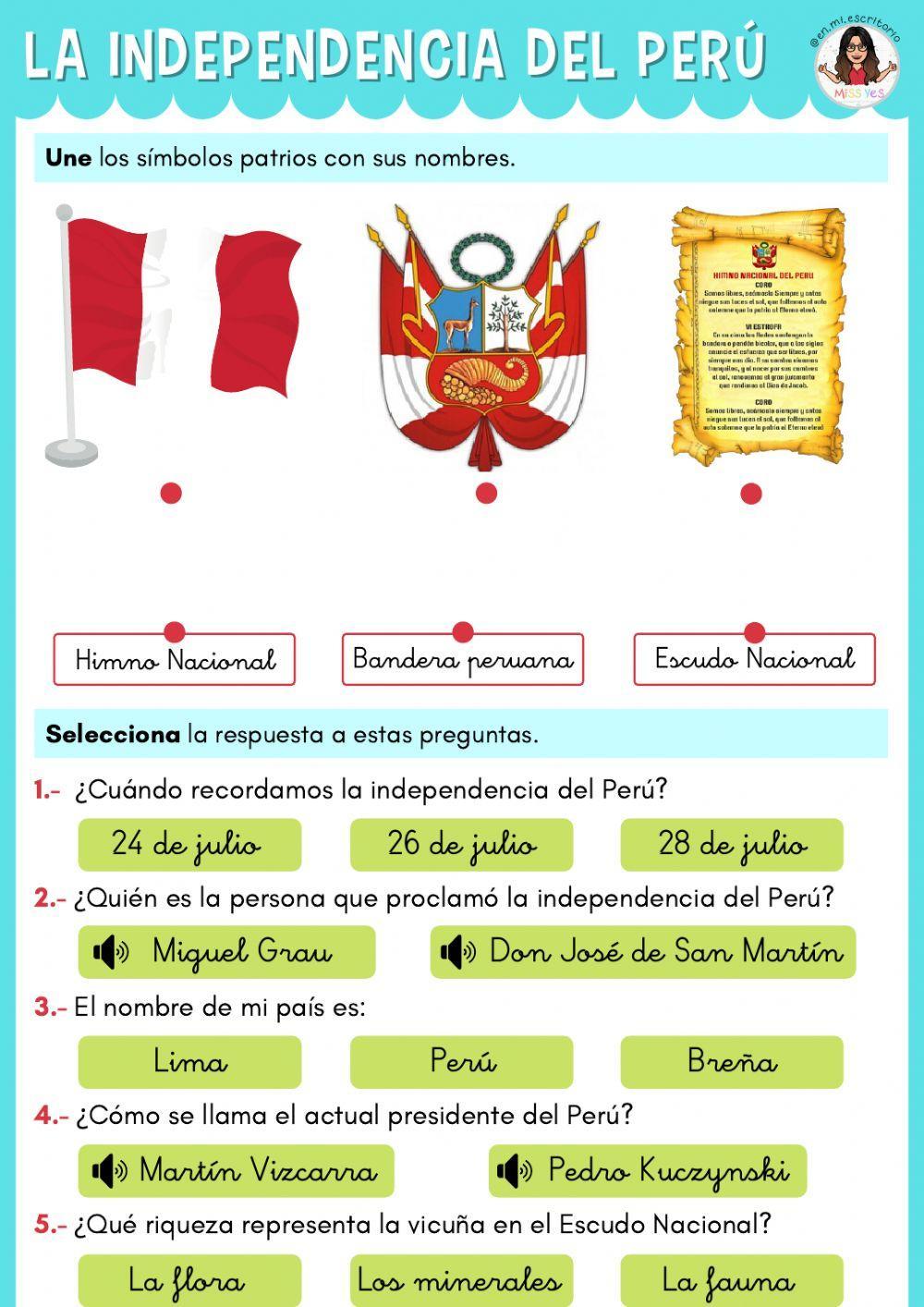 La independencia del Perú