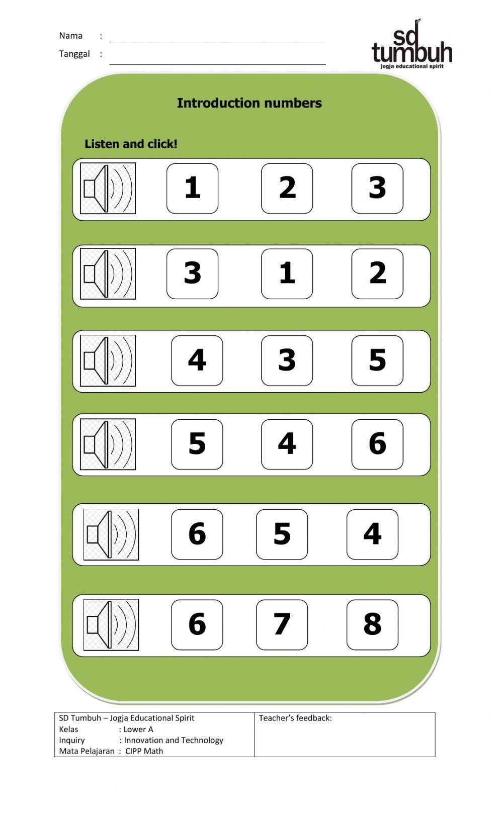 Number recognition