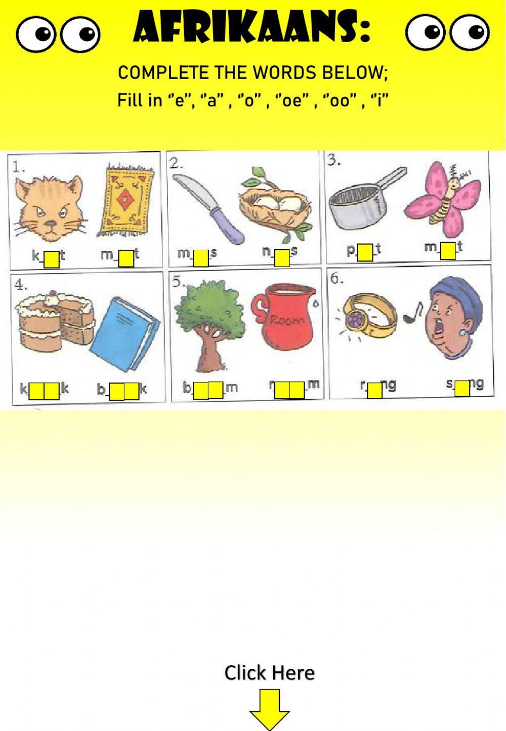 WEEK 21: THURSDAY: Fill In