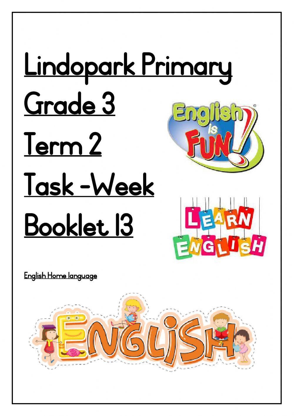 Term 2 English Assessment Task 2 Grade 3