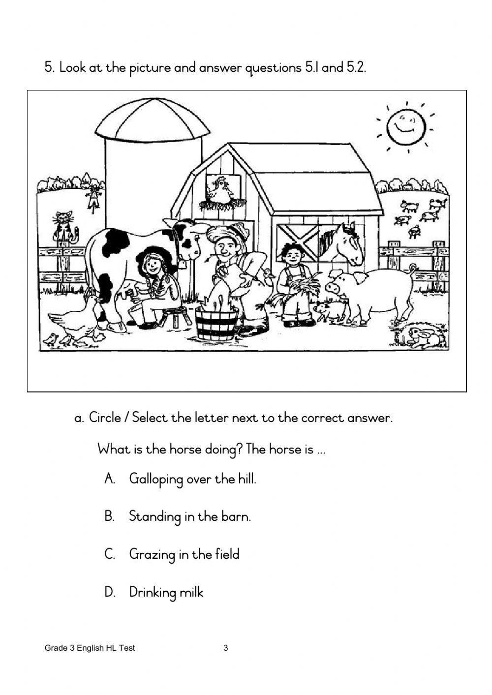 Term 2 English Assessment Task 2 Grade 3